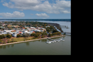 Aerial photo of downtown Beaufort, SC